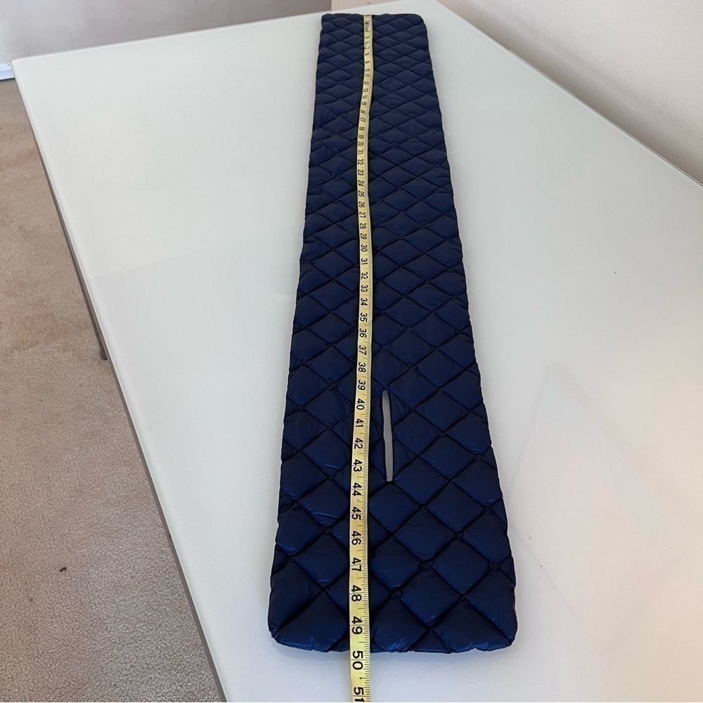 SEARS | Navy blue down filled packable vintage sears fall winter scarf - Picture 4 of 9